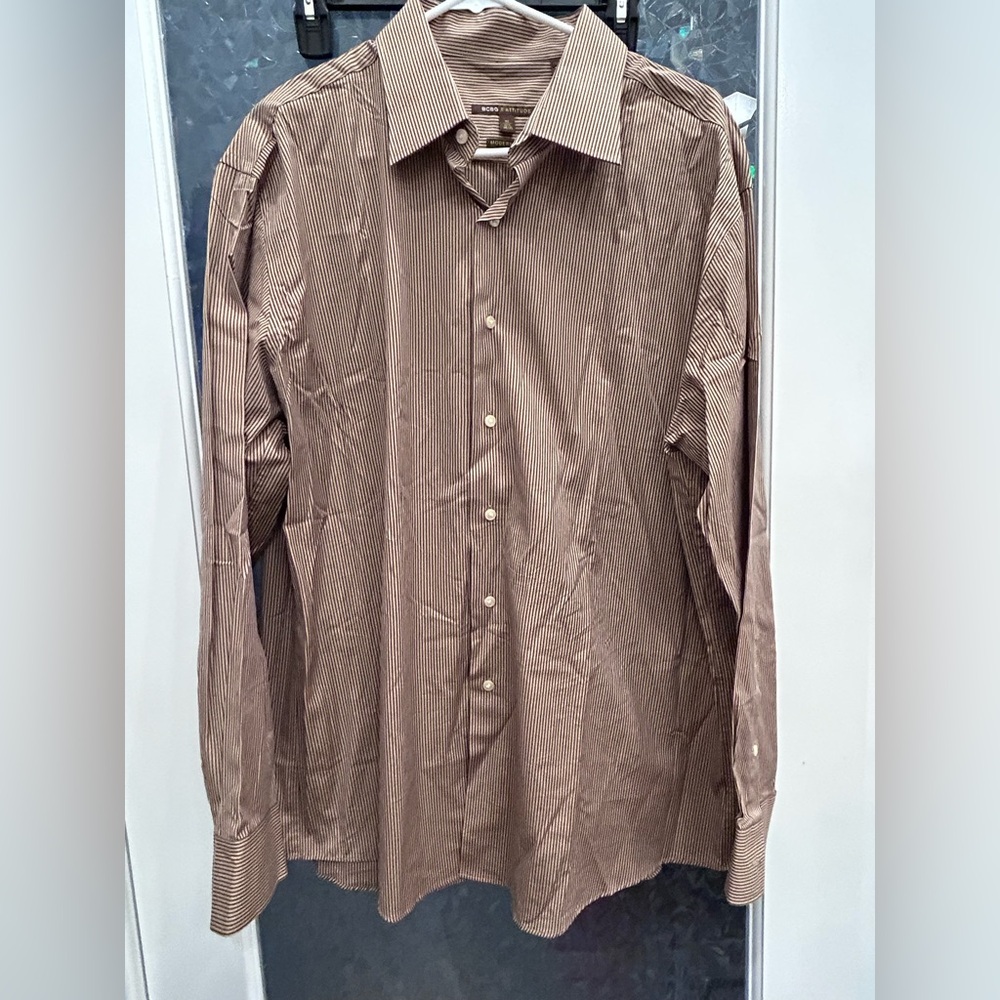 Men's Brown Striped Shirt B21